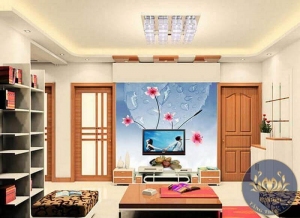 Mẫu Tranh 3D dán tường hoa cúc đẹp tuyệt vời khiến bạn không thể rời mắt