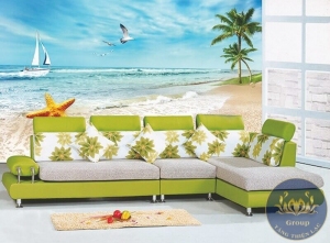 Tranh 3D dán tường phòng khách biển xanh bao la đẹp ai cũng khen tại Nhà Bè