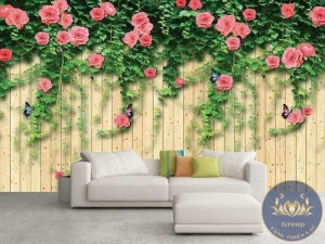 900 Mẫu Tranh 3D dán tường hoa dây leo đẹp tuyệt vời khiến bạn không thể rời mắt