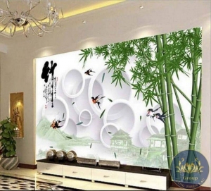 Tranh dán tường 3D phòng khách chim én mùa xuân đẹp nhất quận Phú Nhuận