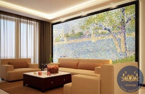 Mẫu Tranh 3D dán tường sơn mài đẹp tuyệt vời khiến bạn không thể rời mắt