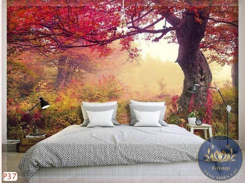 Tranh phòng ngủ cây cổ thụ hợp gia chủ mệnh mộc