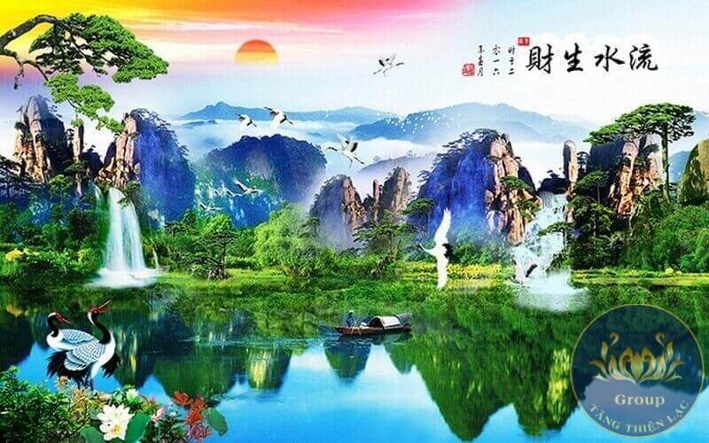 Tranh sơn thủy hữu tình ấn tượng