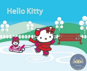 Hình dán tường 3D Hello Kitty phòng ngủ bé gái Quận Phú Nhuận đẹp nhất ai cũng khen