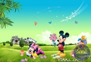 Hình dán tường 3D Chuột Mickey phòng ngủ bé gái Quận Phú Nhuận đẹp nhất ai cũng khen