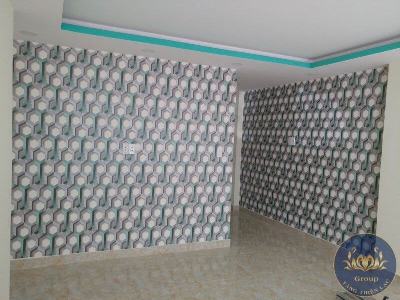 Thi công Tranh 5D, Giấy dán tường 3D phòng khách Chung Cư tại Huyện Củ Chi