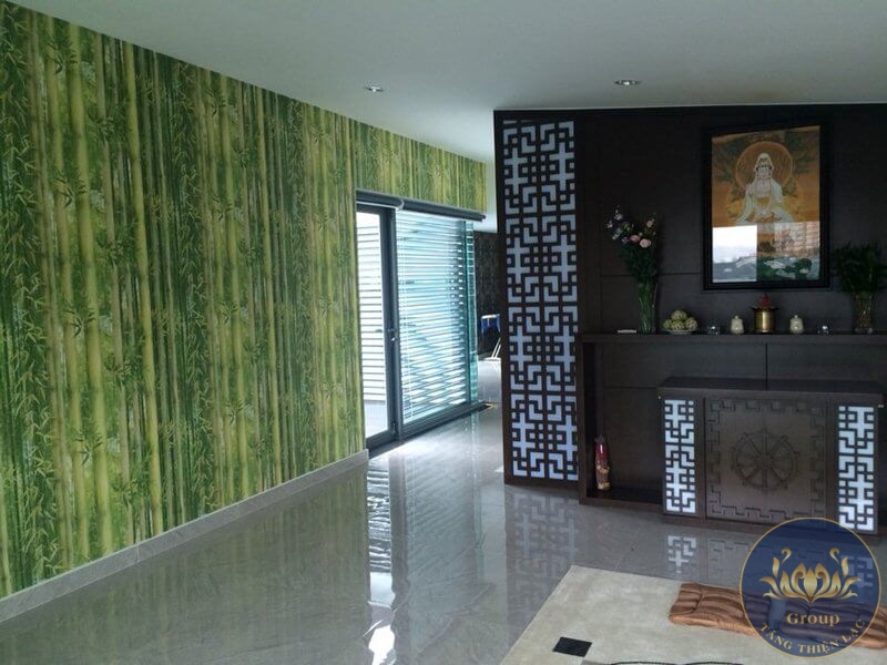 Thi công Giấy dán tường 3D phòng khách khu vực Hóc Môn Sang Trọng – Đẳng Cấp
