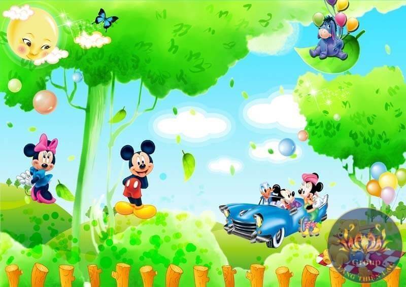 Hình dán tường 3D Chuột Mickey phòng ngủ bé gái Quận Gò Vấp đẹp nhất ai cũng khen