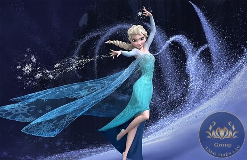 Tranh dán tường Công Chúa Elsa phòng ngủ bé gái dễ thương nhất hiện nay