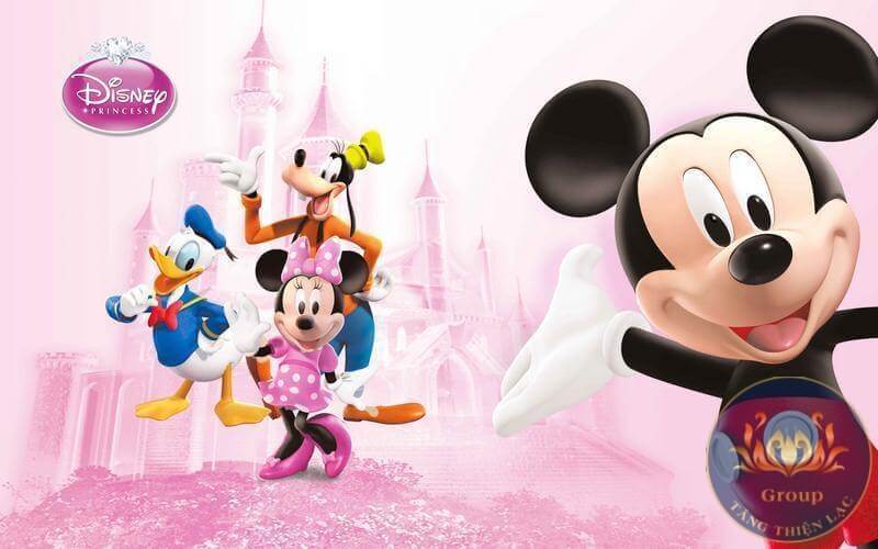 Tranh dán tường Mickey phòng bé gái tuyệt đẹp nhất ai cũng khen