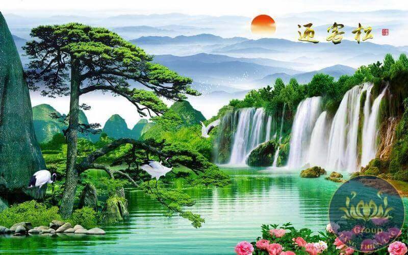 Tranh sơn thủy đẹp bình dị